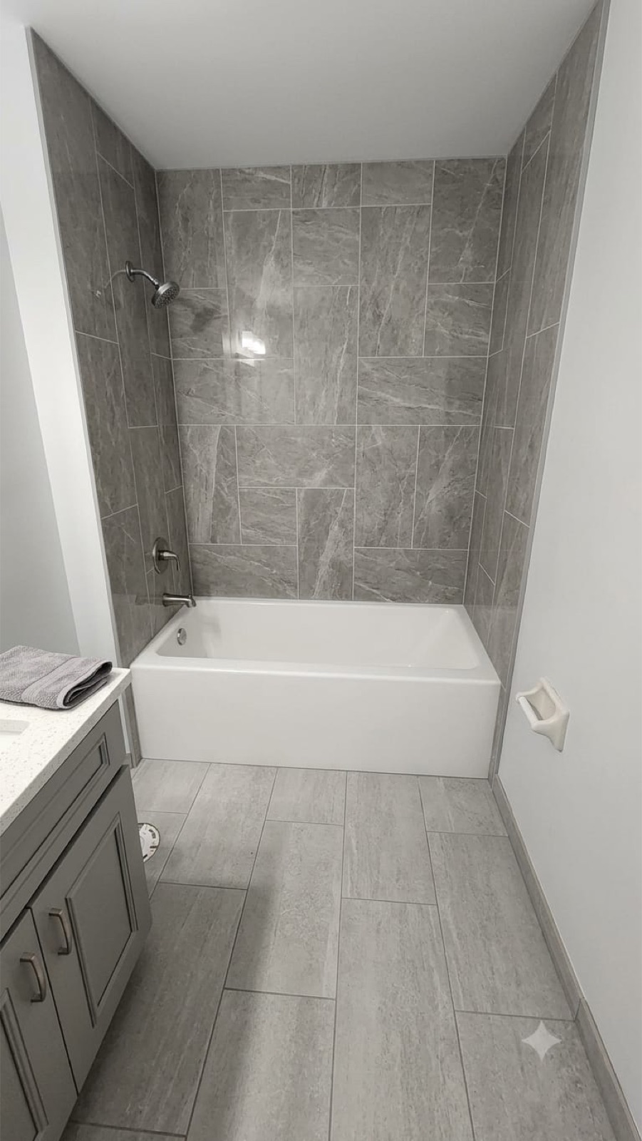 Tub & shower tile remodel — after